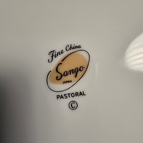 VTG Sango Japan Gold Rim Pastoral‎ Pink Roses 9" Round Vegetable Bowl - Picture 3 of 4